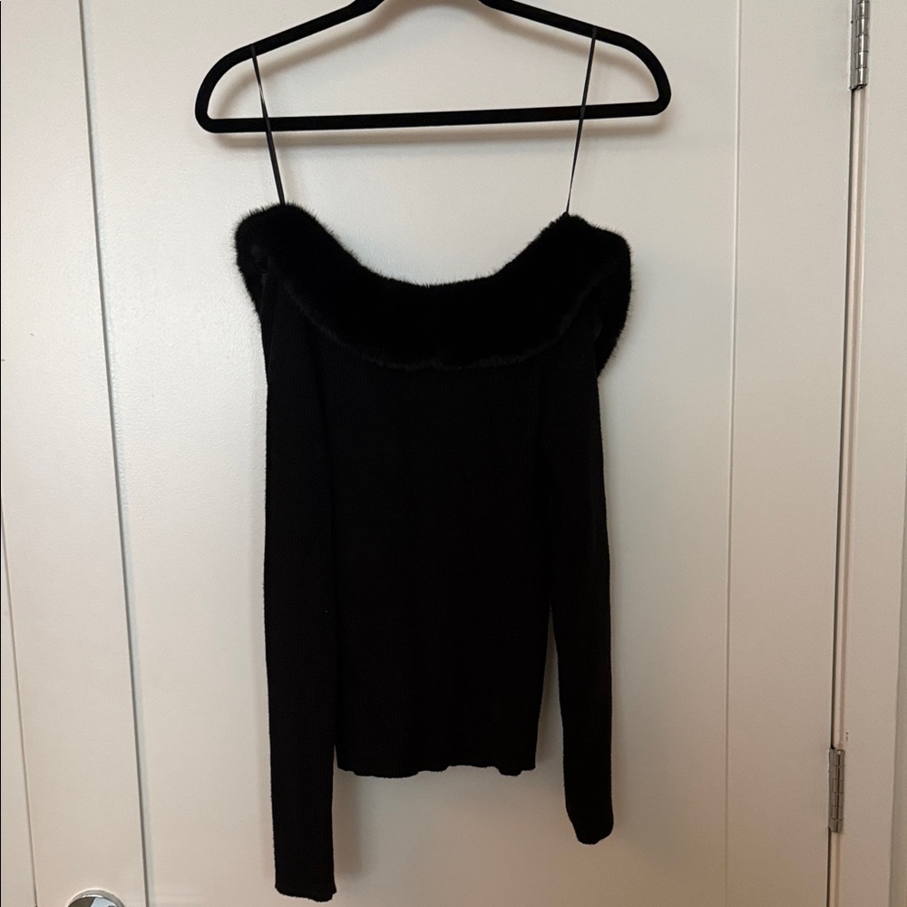 Zara Black Off-Shoulder Sweater